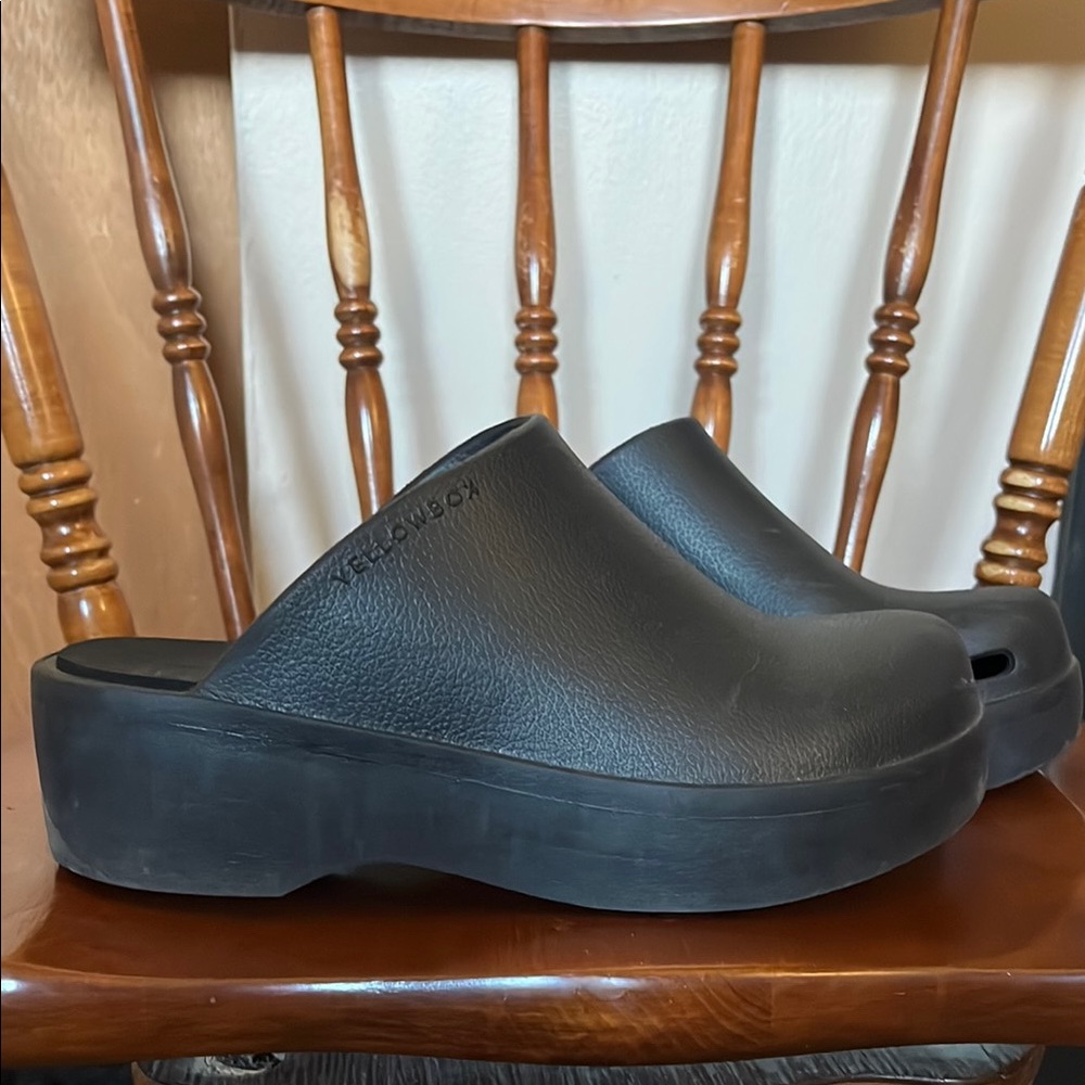 Black Platform Clogs